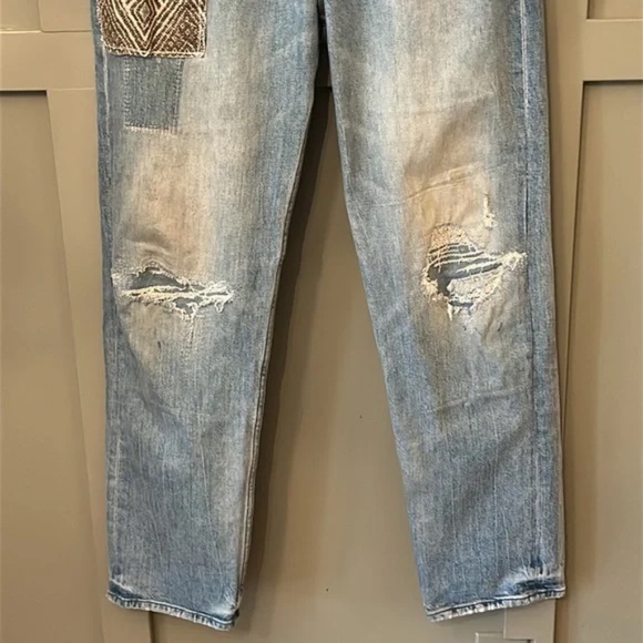 Mother Superior High Waisted Study Hover We Are Castaways Distressed Jeans 29 - Picture 4 of 10